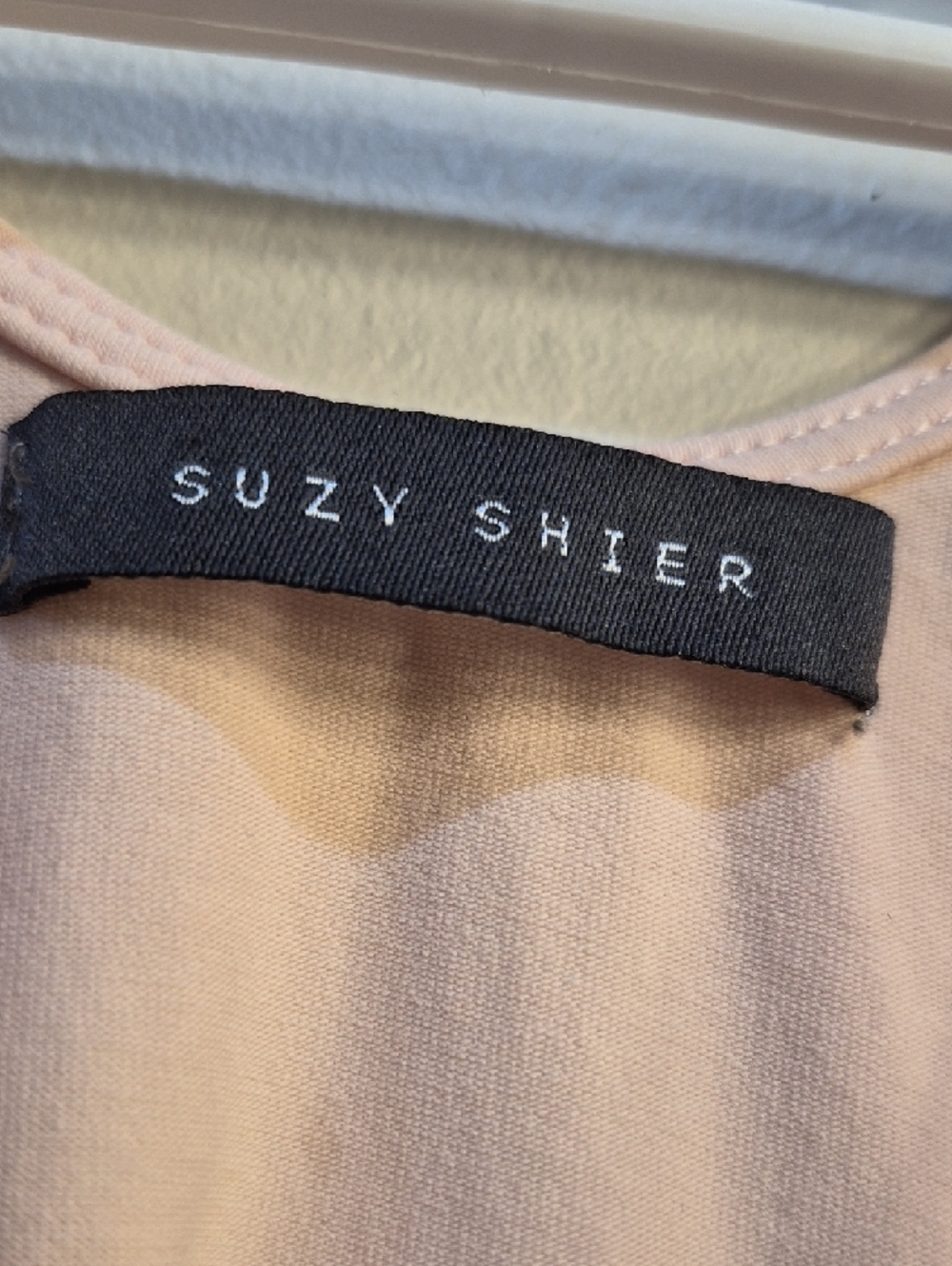 Suzy Shier Pale Pink Lace-Front Sleeveless Tank - Picture 5 of 8